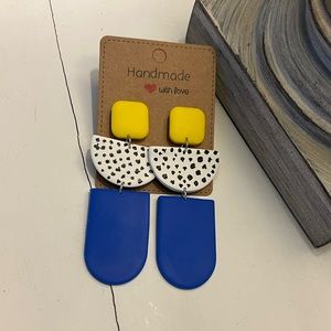 Handmade clay earrings